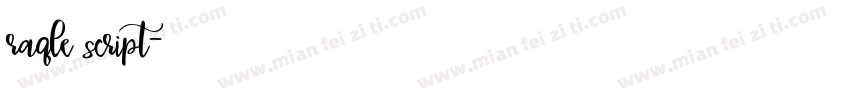 raqle script字体转换